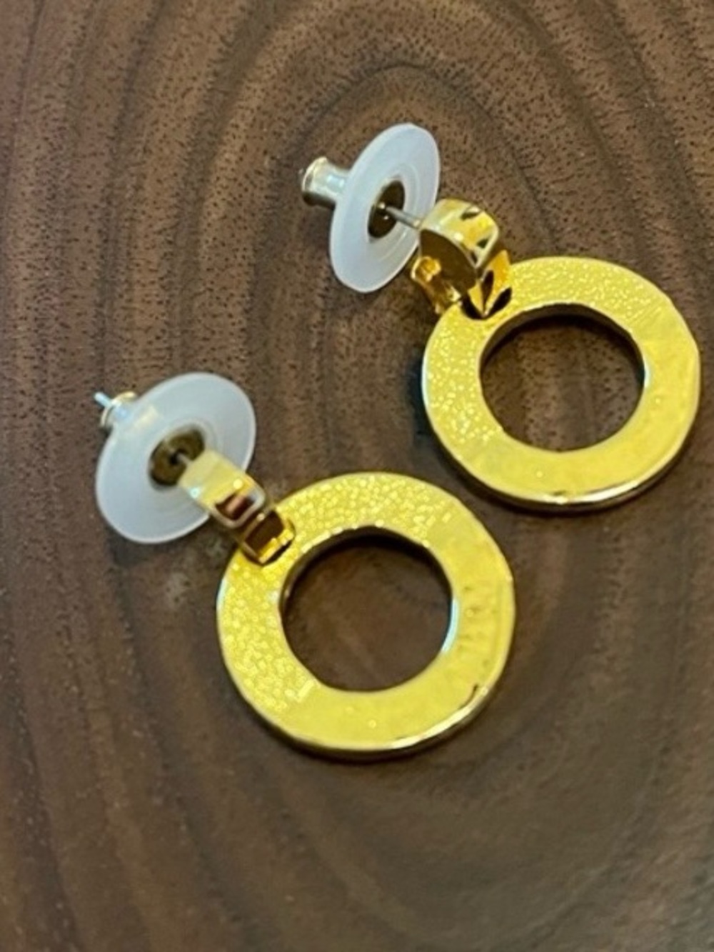 Chico's Gold Open Circle Drop Earrings